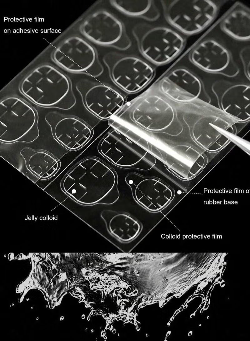 Shein Double-sided nail tape – 240 pieces (10 sheets) Waterproof adhesive tape for artificial nails - Image 4